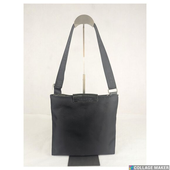 Authentic Unisex Longchamp Shoulder Bag Black Nylon/Leather Bag - FAST SHIPPING - Picture 2 of 10